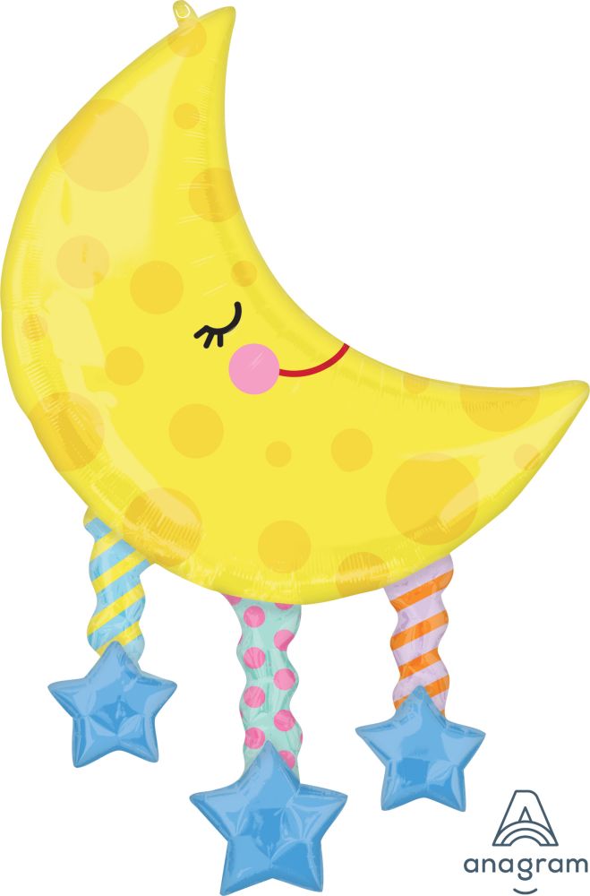 SuperShape Moon and Stars Balloon