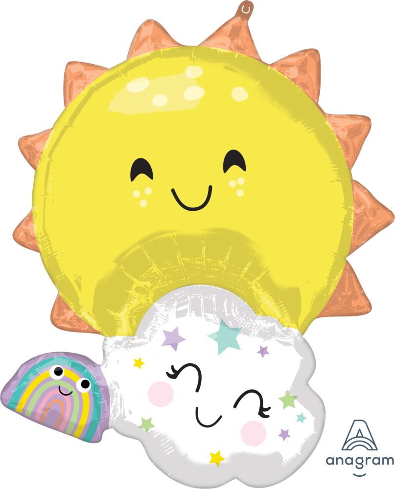 SuperShape Rainbow Family Balloon