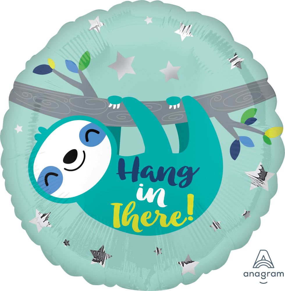 18" Sloth Hang In There Balloon