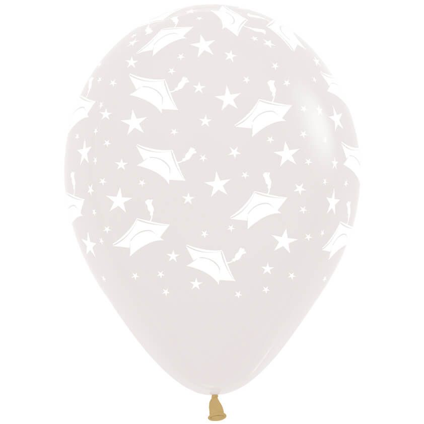 11" Graduation Hats Crystal Clear (50pcs) Balloons