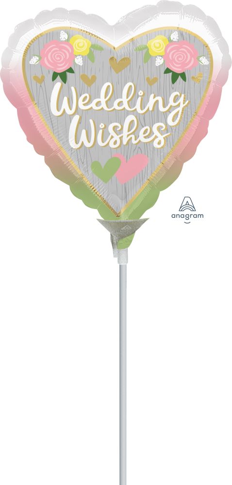 09" Wedding Wishes Ombre Balloon