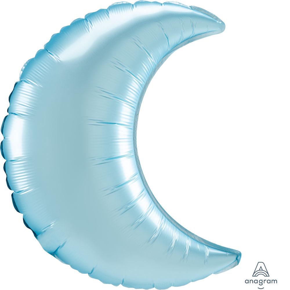 Crescent 17" Satin Pastel Blue Balloon