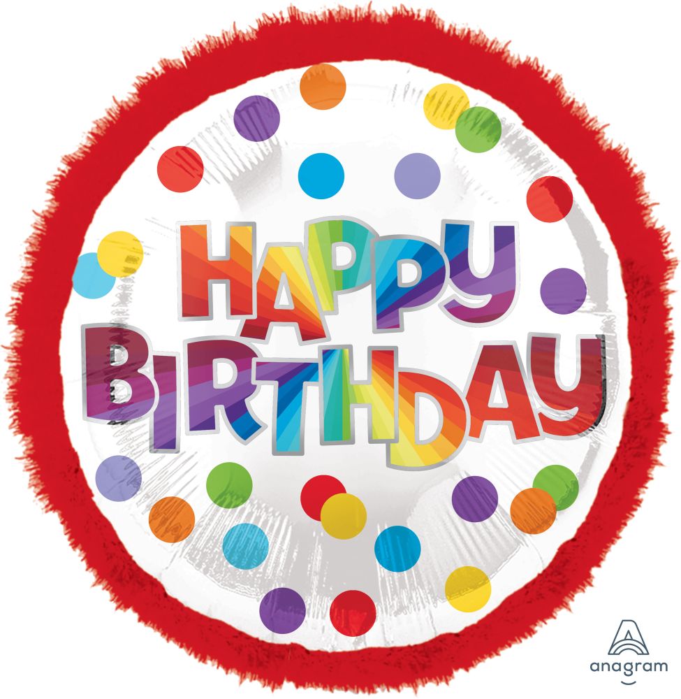 Supershape Doo-Dads Dots Of Colour Happy Birthday (non-packaged) Balloon