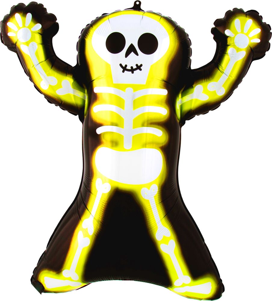 SuperShape Neon Skelly Balloon