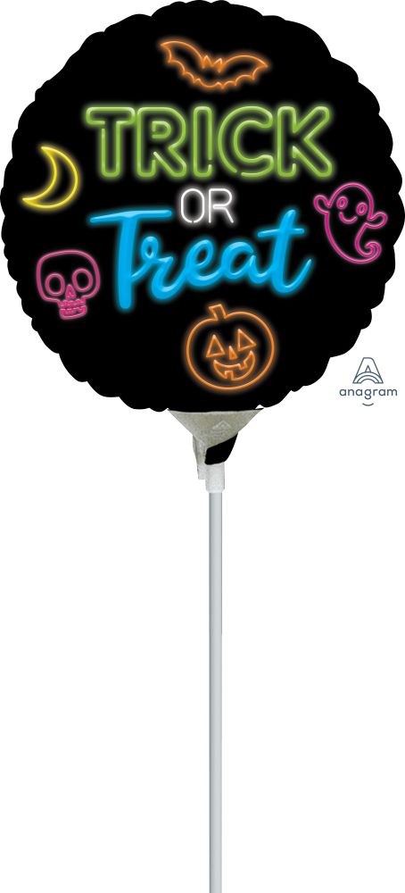 04" Neon Trick or Treat Balloon
