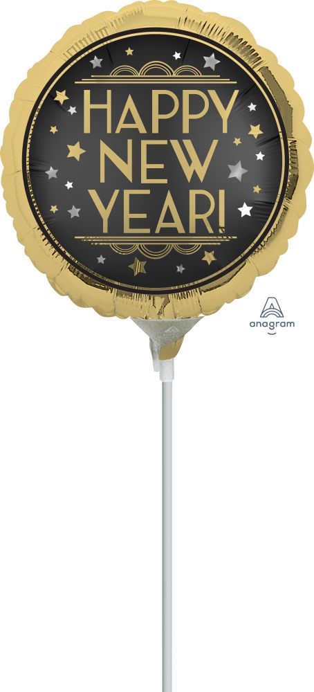 09" Vintage Satin New Year Balloon
