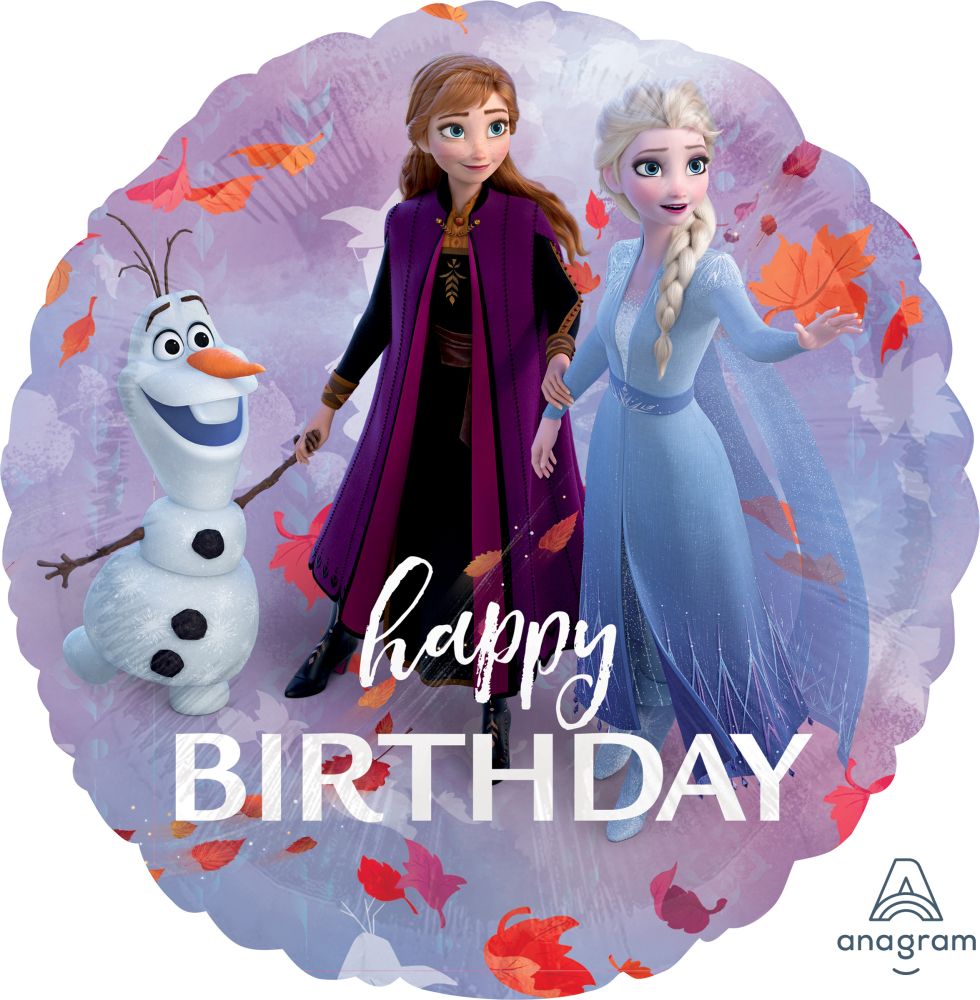 18" Frozen 2 Happy Birthday Balloon