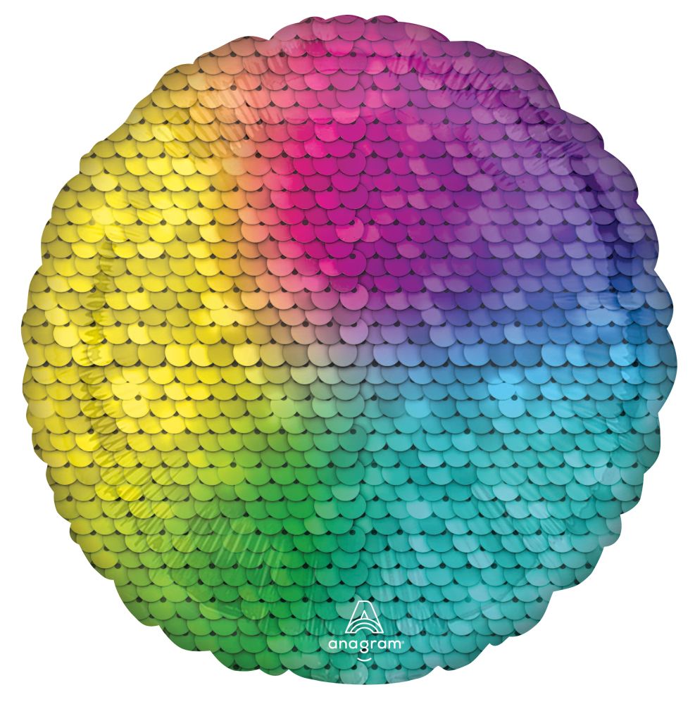 18" Rainbow Jewel Sequins Balloon