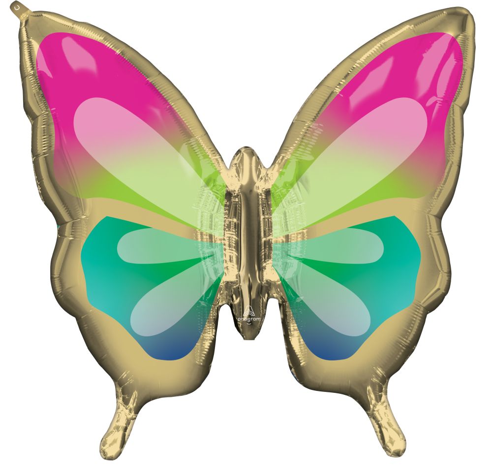 SuperShape Beautiful Tropical Butterfly Balloon