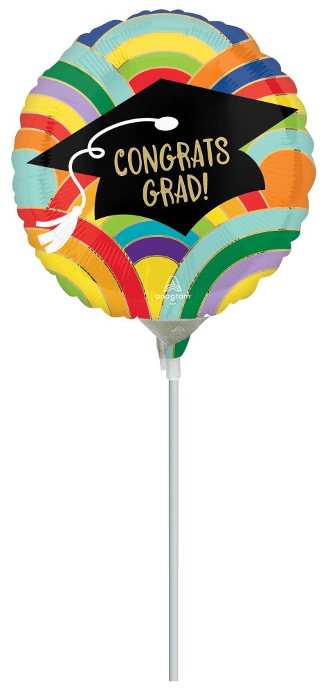 09" Grad Rainbows All Around Balloon