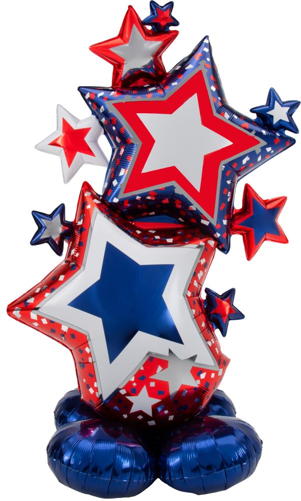 Airloonz Patriotic Star Cluster Balloon