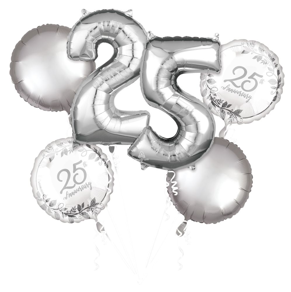 Balloon Bouquet Happy 25th Anniversary