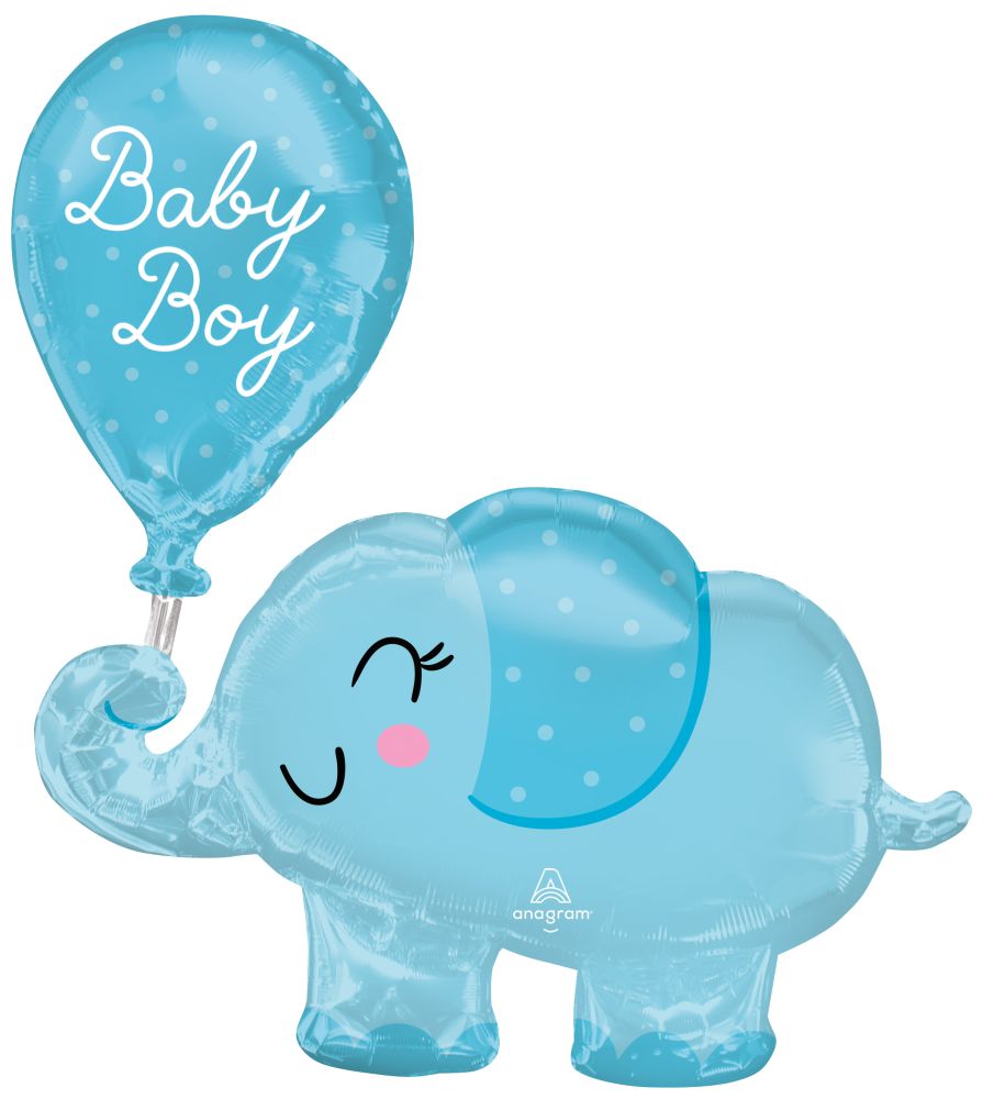SuperShape Baby Boy Elephant Balloon