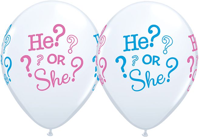 11" He? or She? (50pcs) Balloons