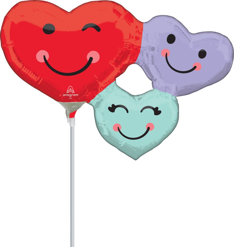 Mini Shape Cute Heart Trio  Balloon