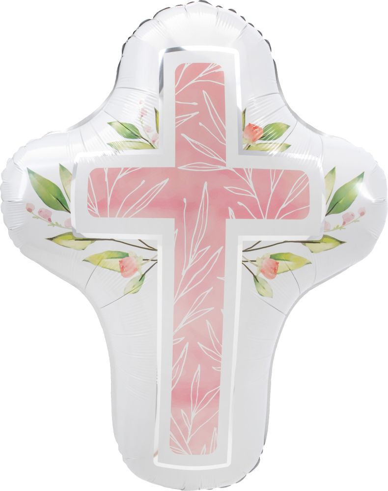 SuperShape My First Communion Pink Balloon