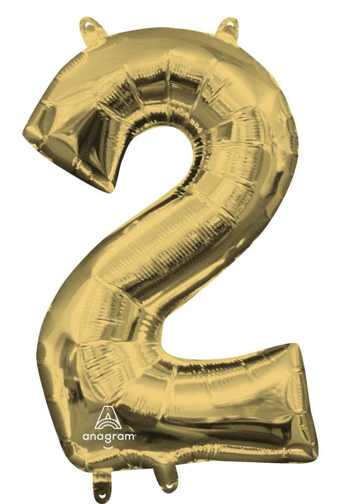 16" White Gold Number 2 Balloon