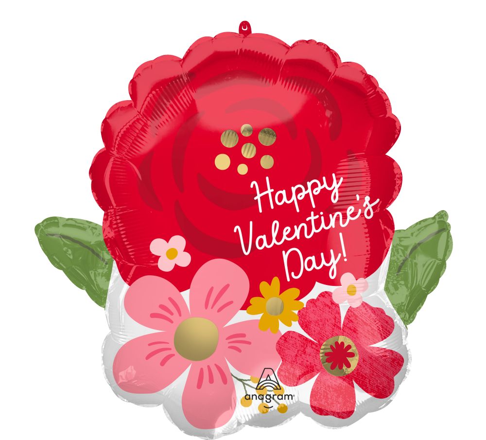 18" Valentine Florals Balloon