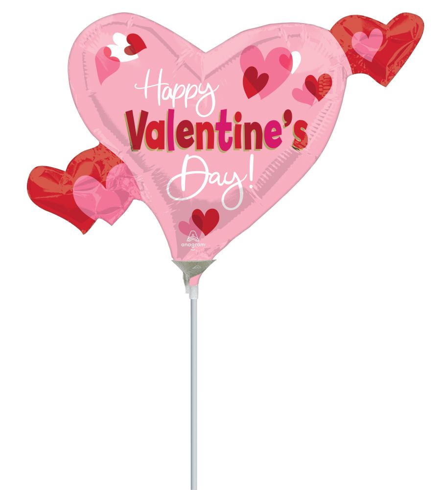 MiniShape Happy Valentines Day Playful Swirly Heart Balloon