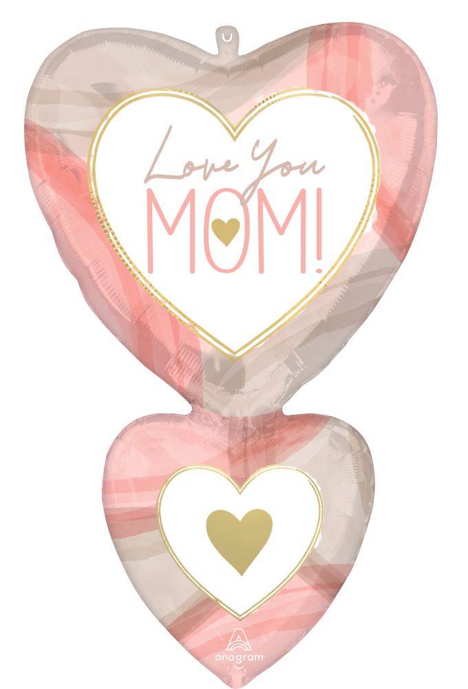 Supershape Cutout Collage Mom Hearts Balloon