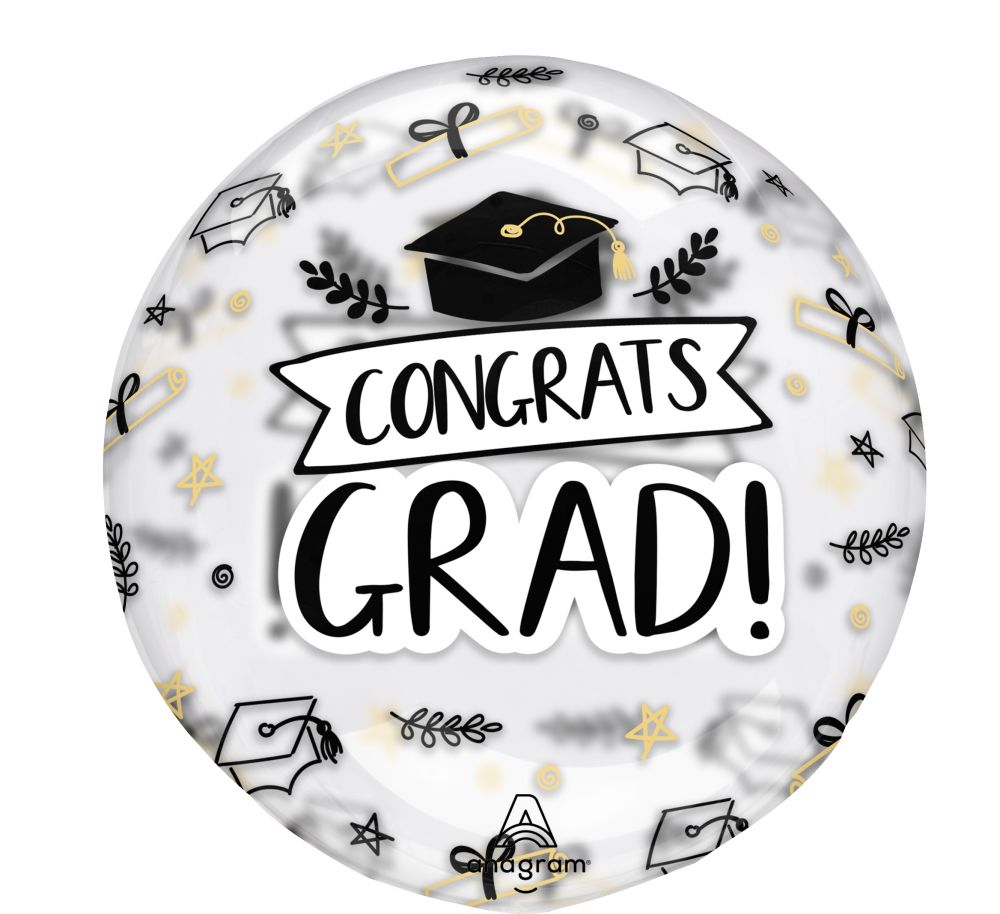 18" Clearz Sketched Grad Balloon