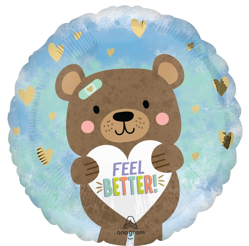 Standard Feel Better Bear Balloon