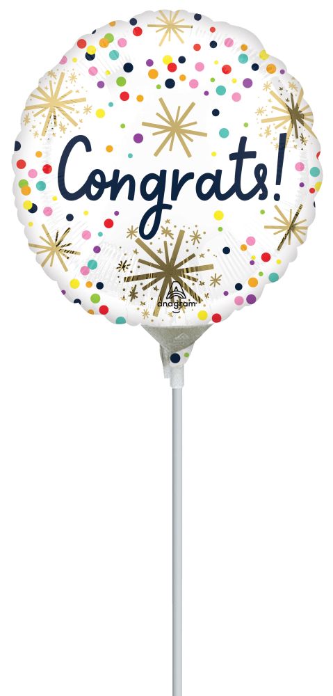 09" Confetti Sprinkle Congrats Balloon