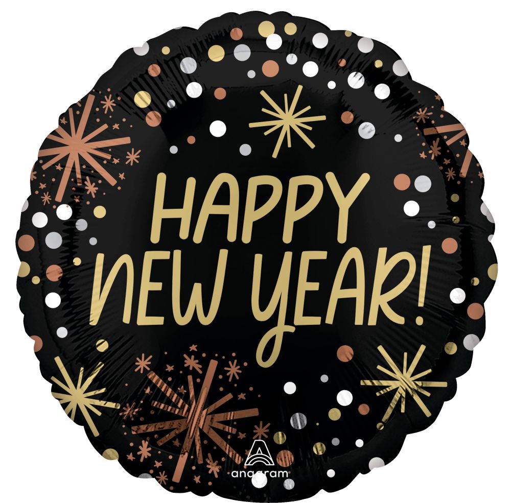 Standard New Years Confetti Balloon