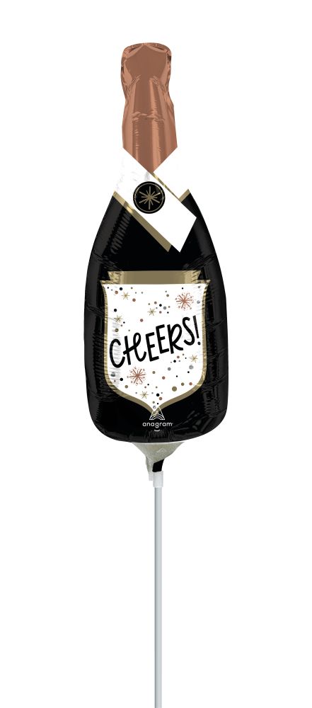 MiniShape Cheers Confetti Bubbly Bottle Balloon