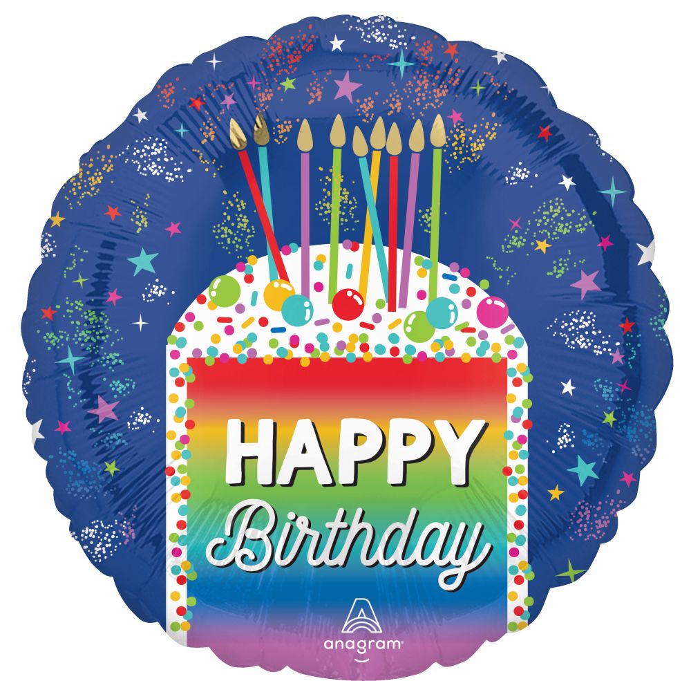 Standard Rainbow Slice Happy Birthday Birthday Balloon