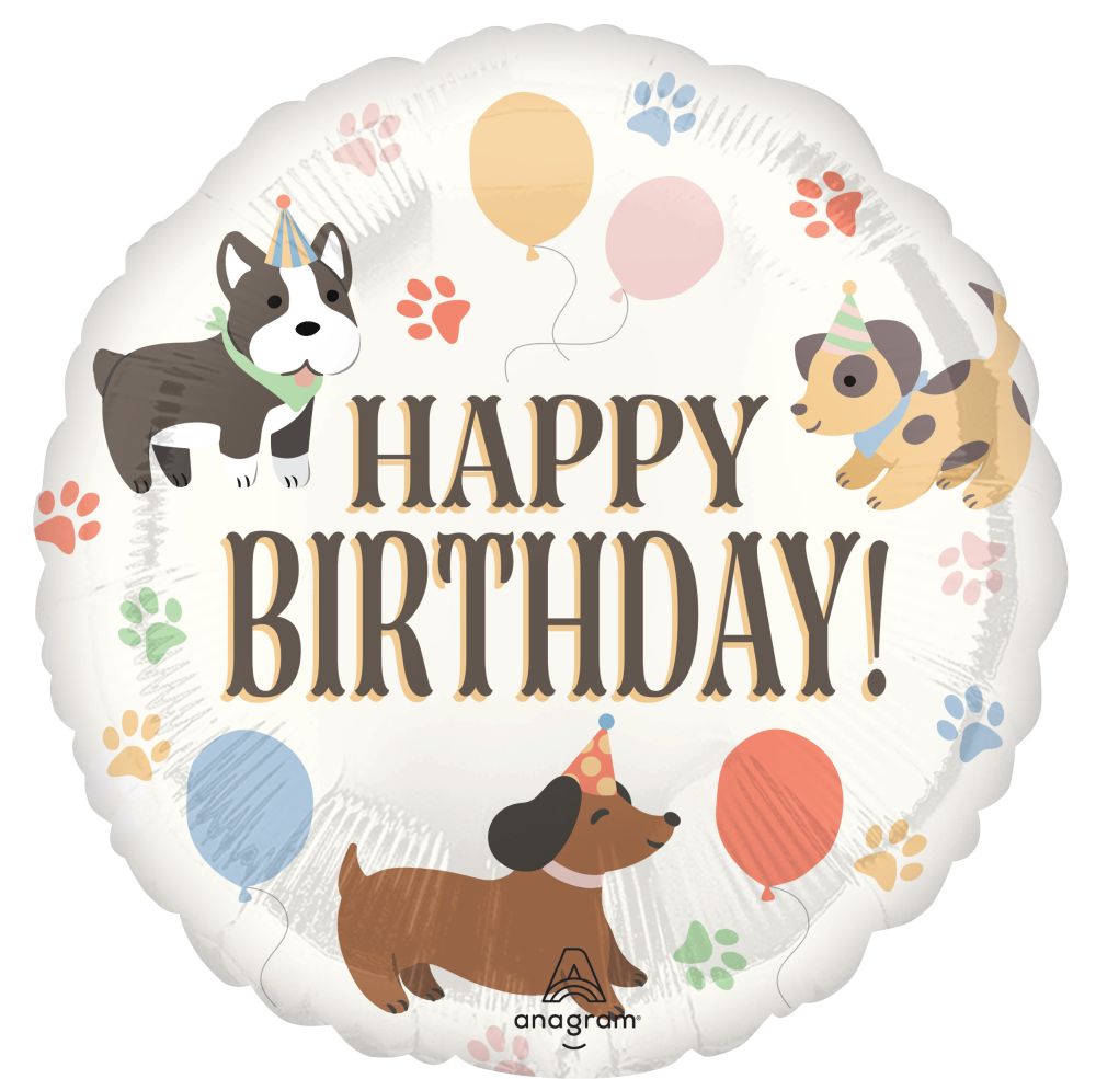 Standard Happy Birthday Pawsome Party Balloon