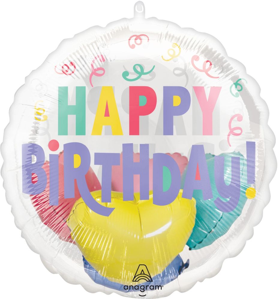 Insiders Pastel Confetti Happy Birthday Balloon