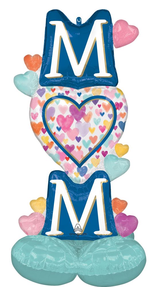 Airloonz Mom Sprinkled Hearts Balloon