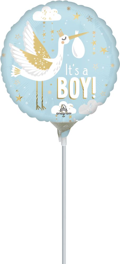 04" Satin Special Delivery Baby Boy Balloon