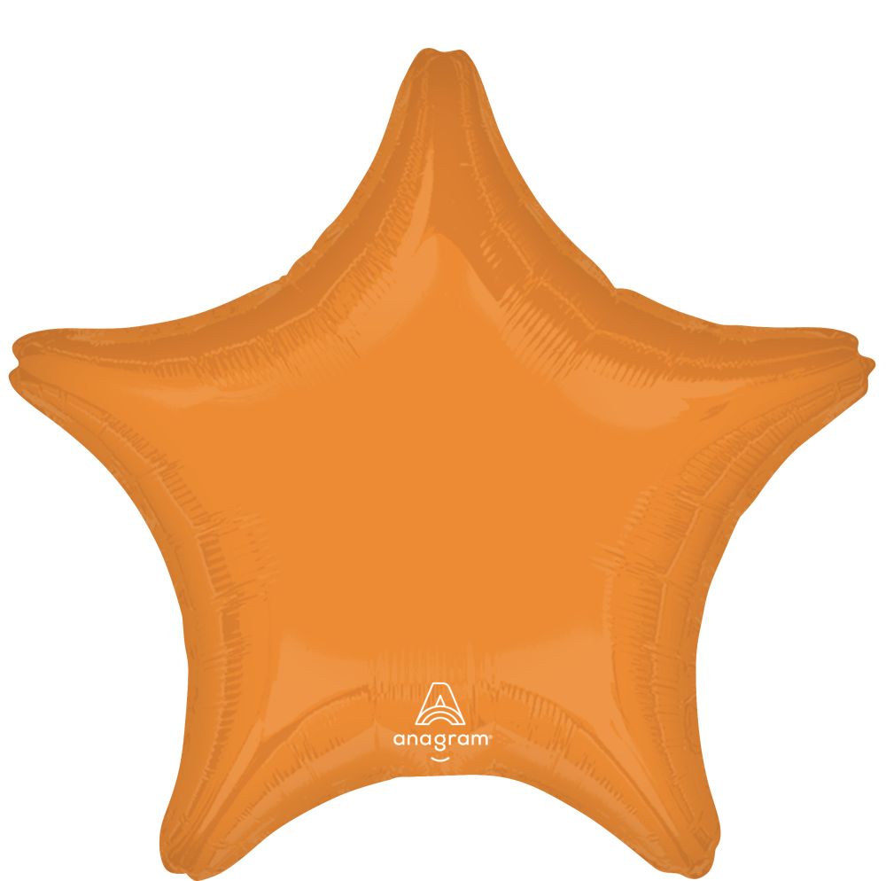 18" Vibrant Orange Star (non-packaged) Balloon