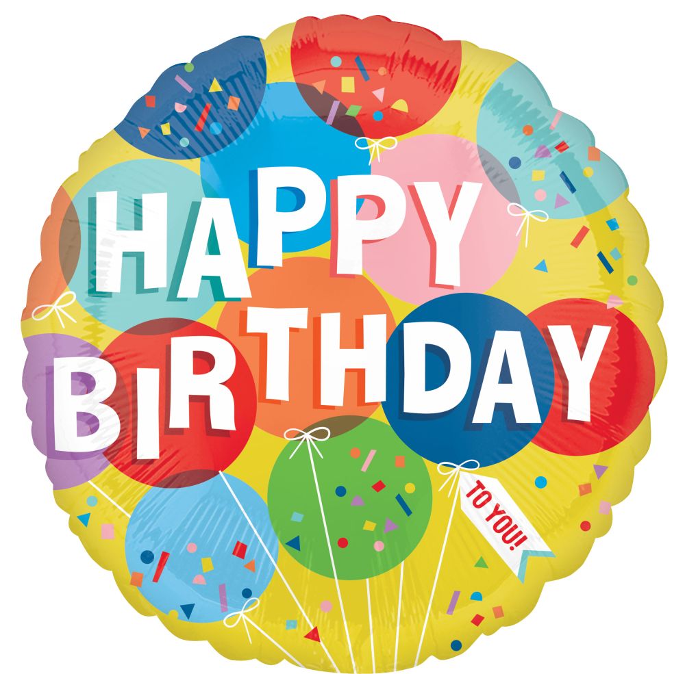 18" Sunny Balloons Birthday