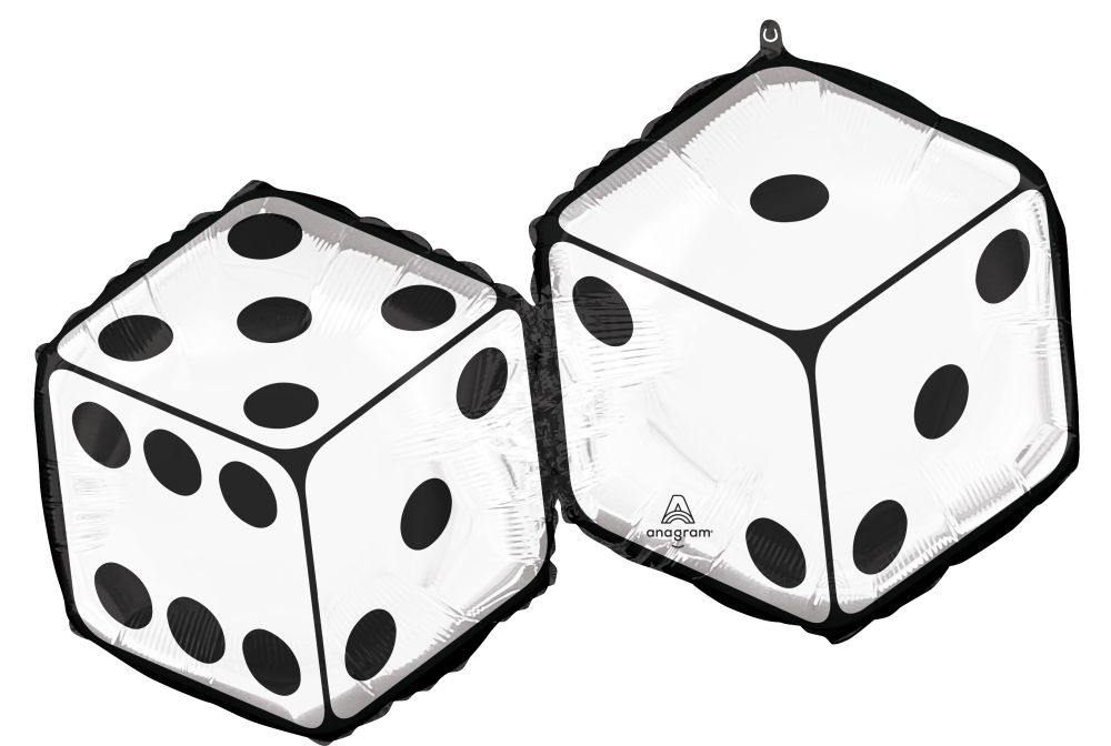 SuperShape Feeling Lucky Casino Dice Balloon