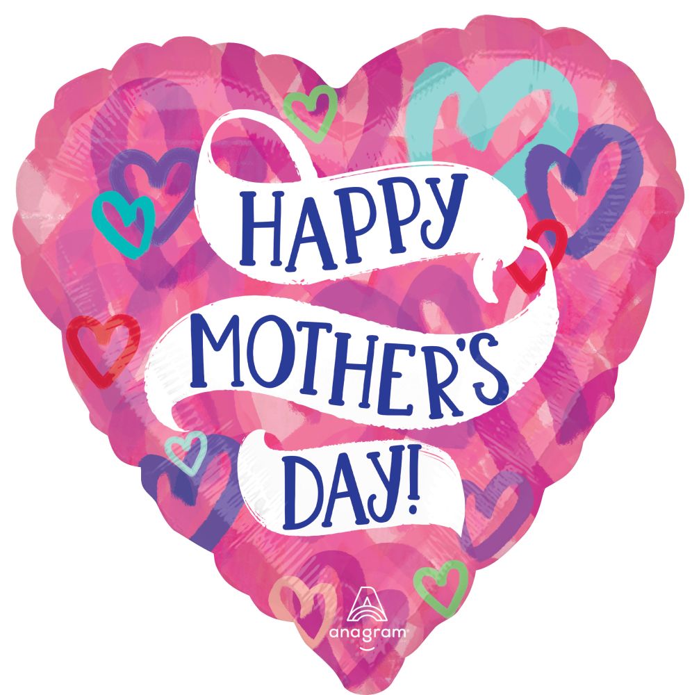 Standard Mother's Day Layered Hearts Balloon