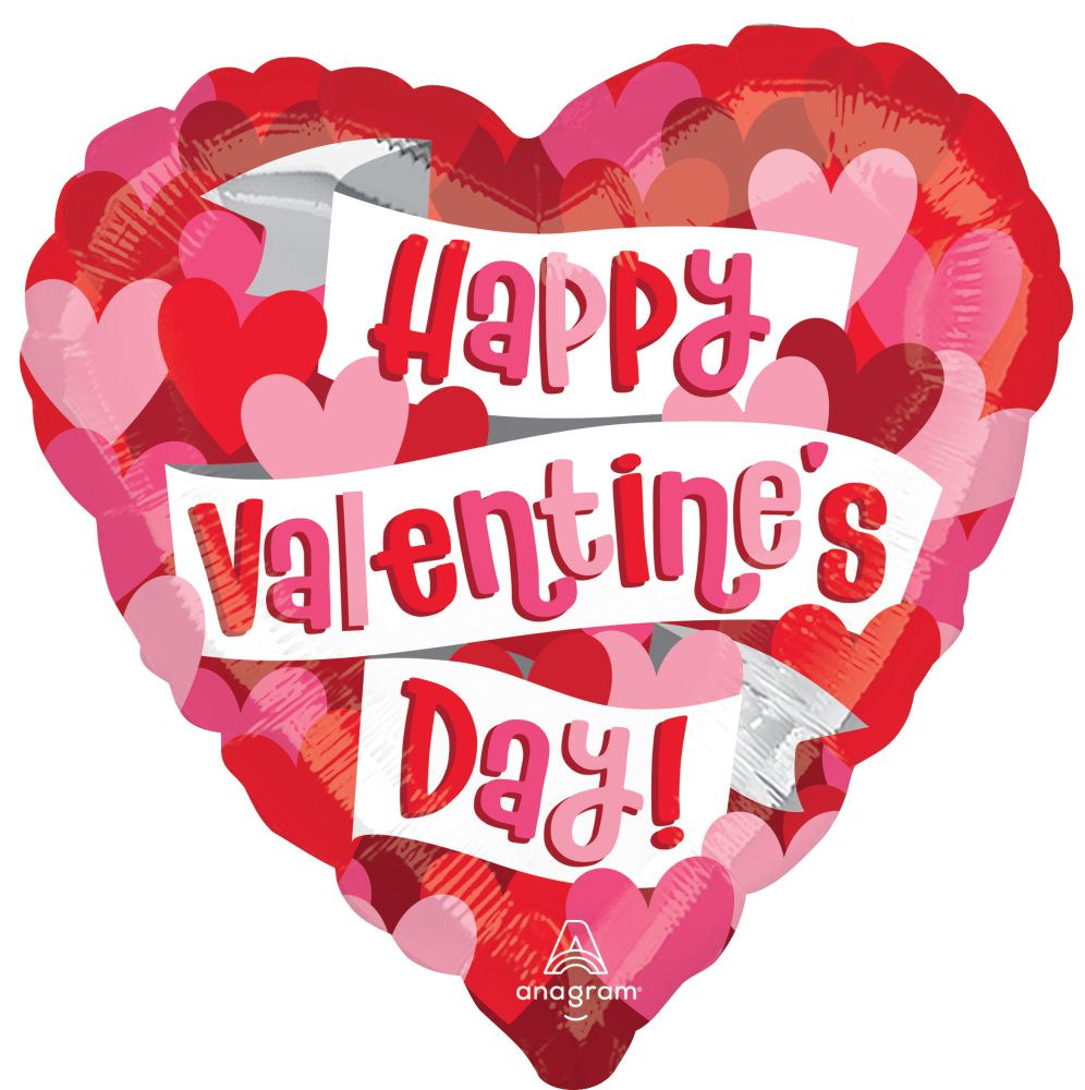 Standard Playful Valentine Hearts Balloon