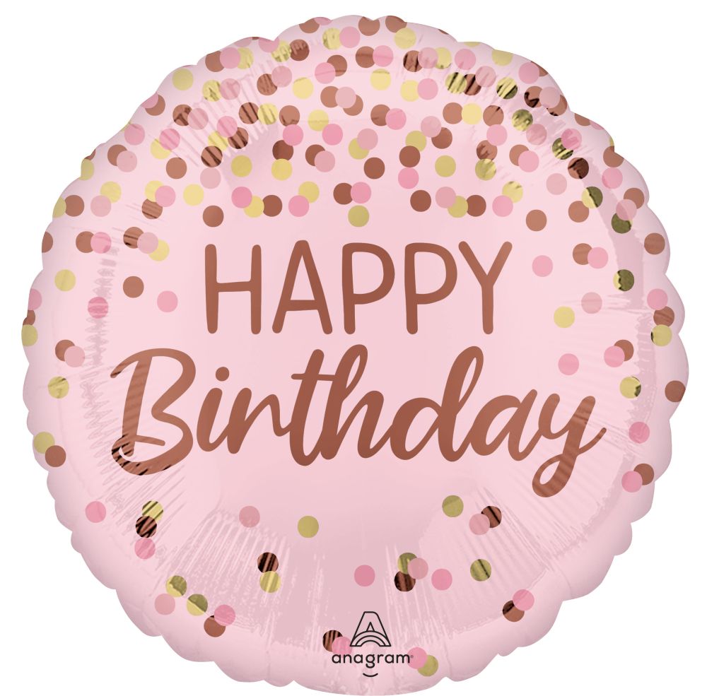 Standard Pretty Pink Happy Birthday Balloon