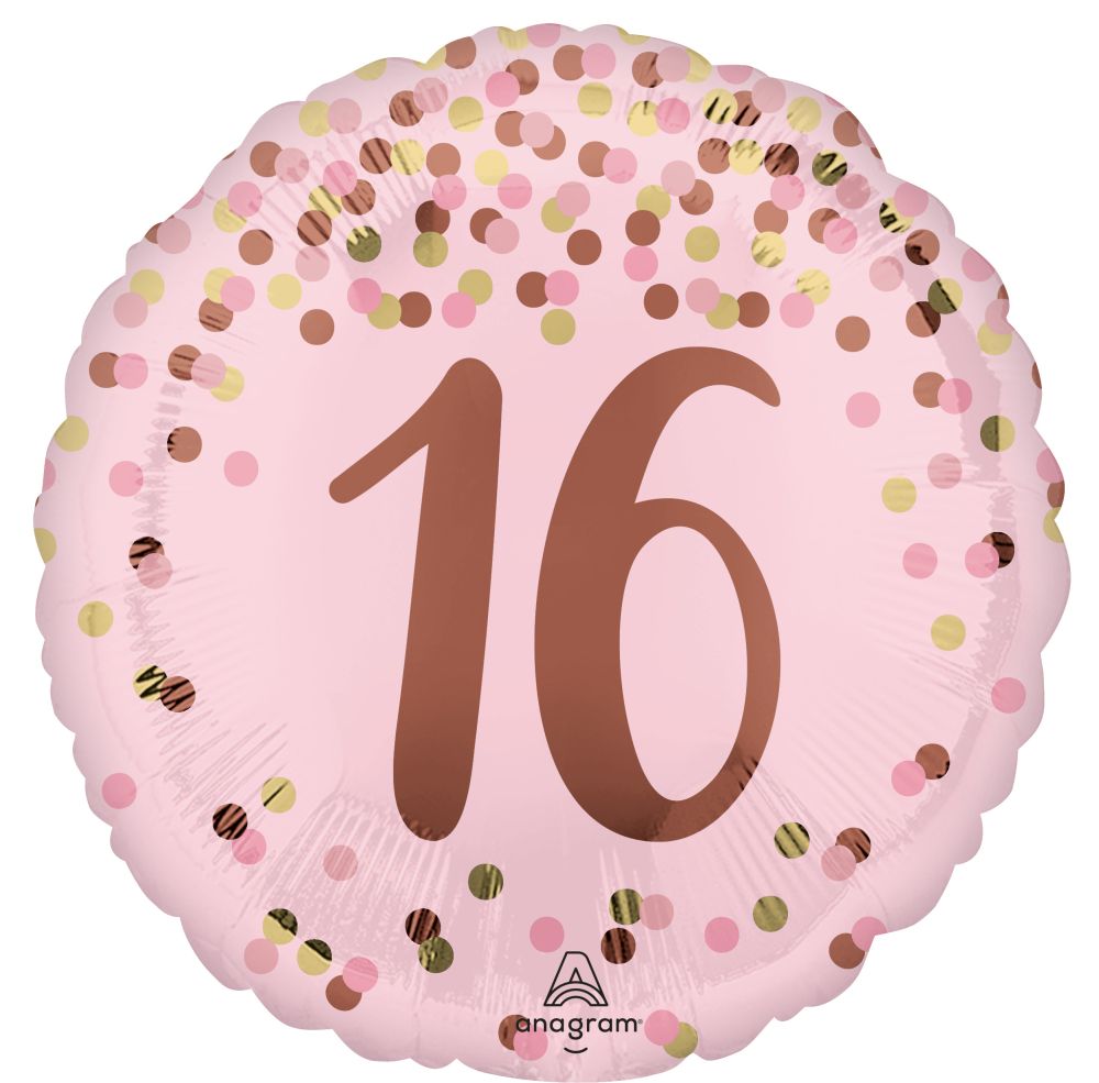 Standard Pretty Pink 16th Birthday Balloon