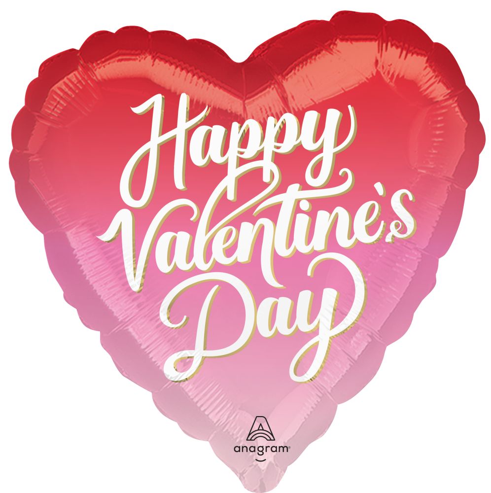 Standard Happy Valentines Day Dreamy Heart Hues Balloon