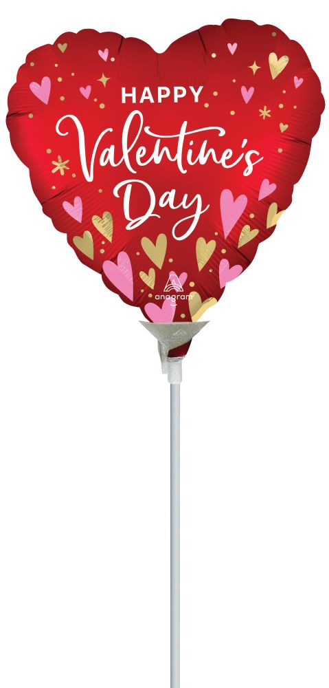 09" Satin Happy Valentines Day Heartfelt Elegance Balloon