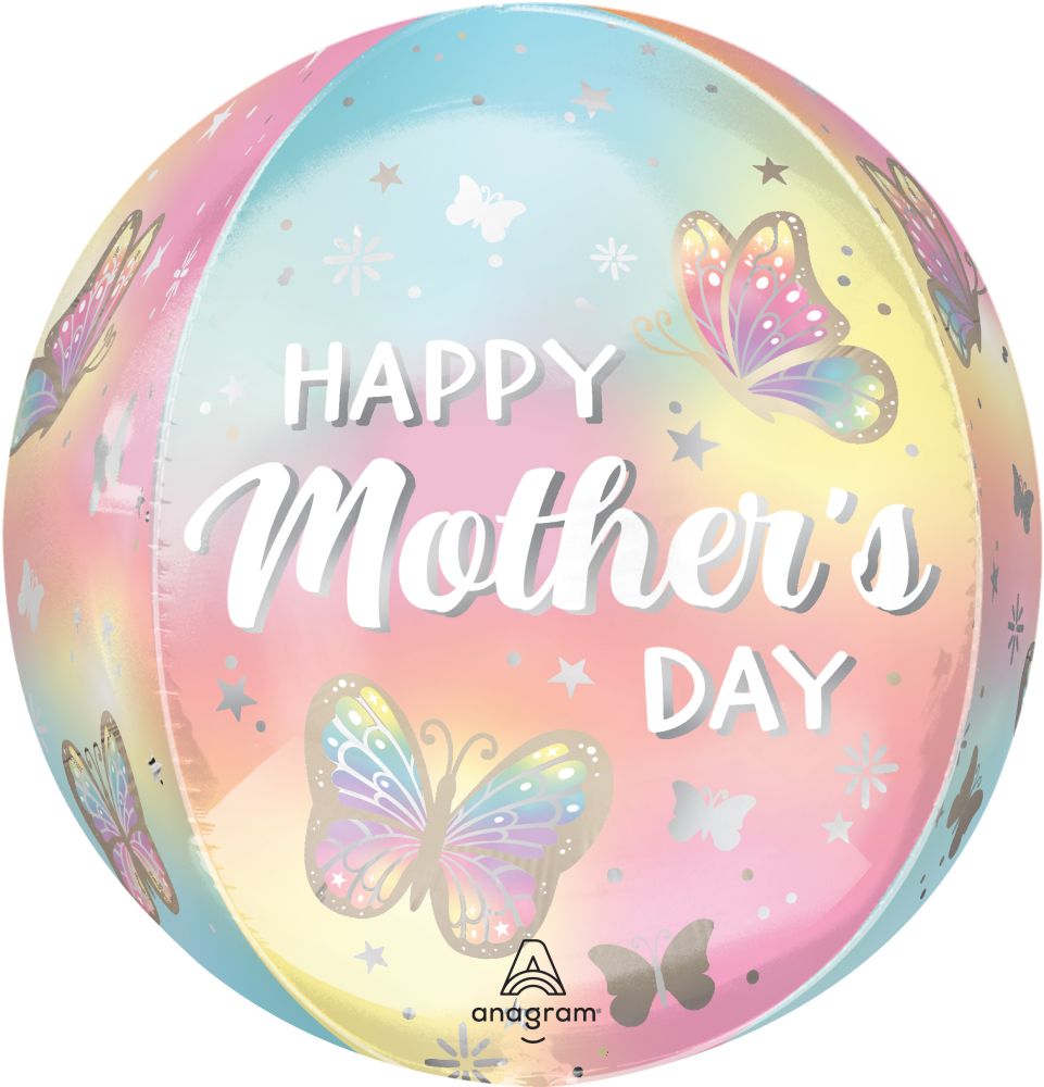 Orbz Satin Happy Mothers Day Fluttering Dreams Balloon