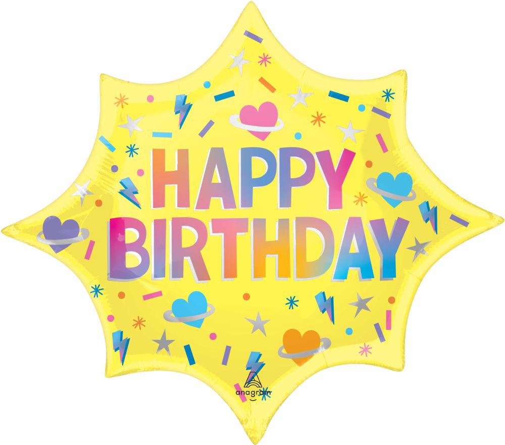 SuperShape Solar Flare Birthday Balloon