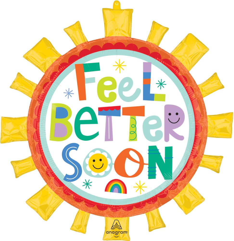 SuperShape Playful Type Feel Better Soon Balloon