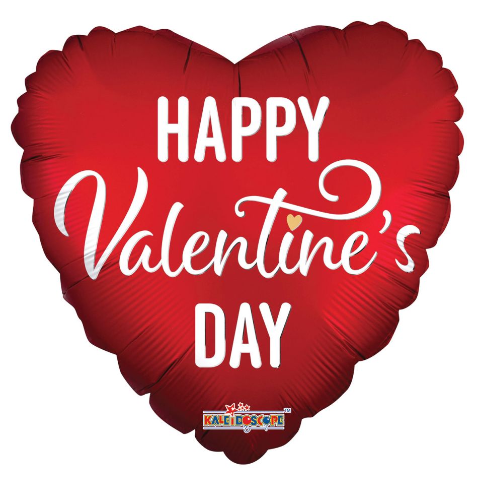 09" Valentine On Red Matte Balloon