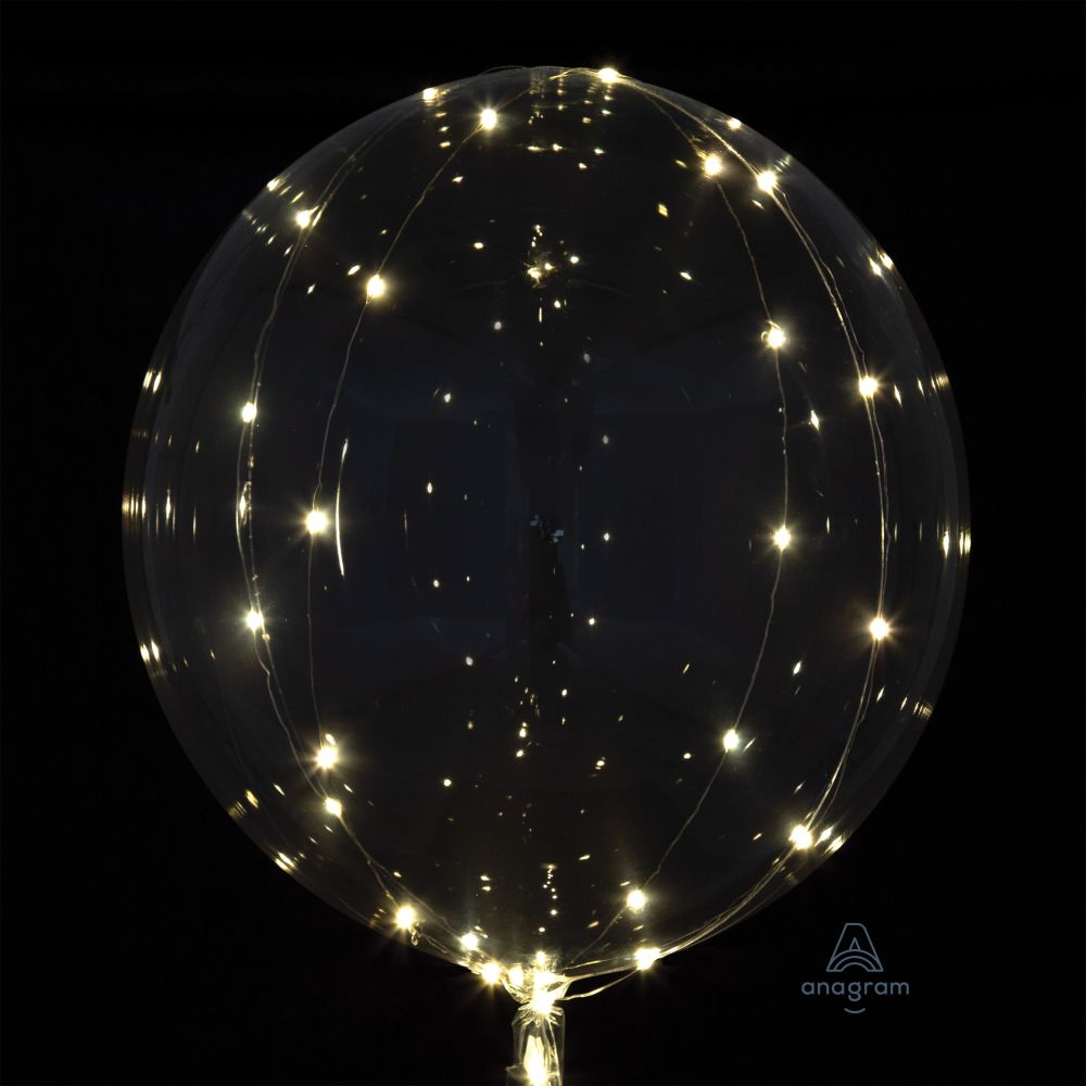 Crystal Clearz Lights 18" White Balloon