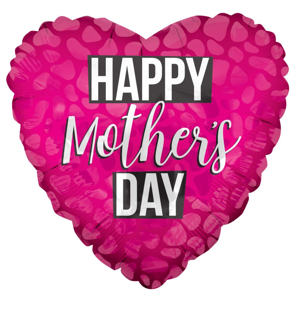 04" Happy Mothers Day Animal Print Balloon