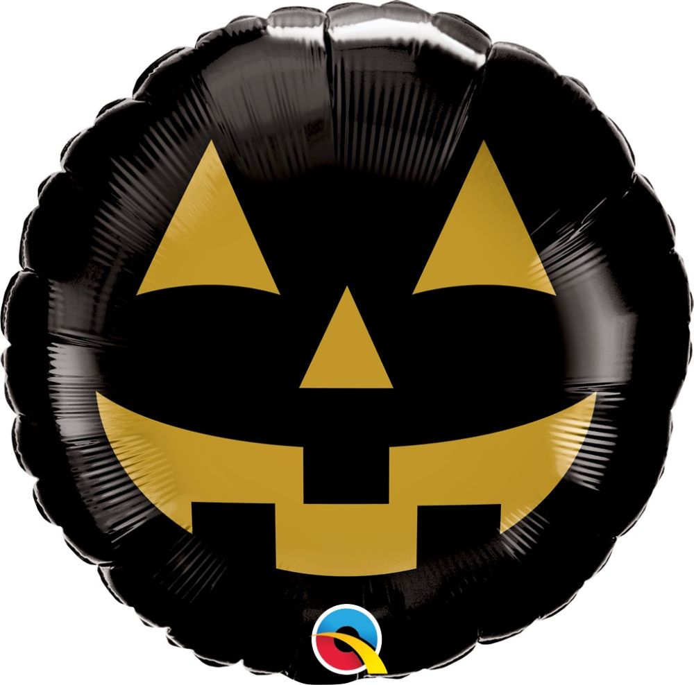 18" Jack Face Black and Gold (non-packaged) Balloon